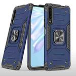 For Huawei Y9s Magnetic Armor Shockproof TPU + PC Case with Metal Ring Holder(Blue)