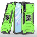For Huawei Y9s Magnetic Armor Shockproof TPU + PC Case with Metal Ring Holder(Green)