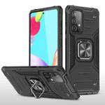 For Samsung Galaxy A52 5G / 4G Magnetic Armor Shockproof TPU + PC Case with Metal Ring Holder(Black)