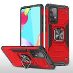 For Samsung Galaxy A52 5G / 4G Magnetic Armor Shockproof TPU + PC Case with Metal Ring Holder(Red)