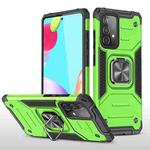 For Samsung Galaxy A52 5G / 4G Magnetic Armor Shockproof TPU + PC Case with Metal Ring Holder(Green)