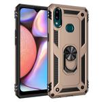 For Galaxy A10s Armor Shockproof TPU + PC Protective Case with 360 Degree Rotation Holder(Gold)