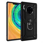 For Huawei Mate 30 Pro Armor Shockproof TPU + PC Protective Case with 360 Degree Rotation Holder(Black)