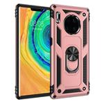 For Huawei Mate 30 Pro Armor Shockproof TPU + PC Protective Case with 360 Degree Rotation Holder(Rose Gold)