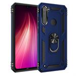 For Xiaomi Redmi Note 8 Armor Shockproof TPU + PC Protective Case with 360 Degree Rotation Holder(Blue)