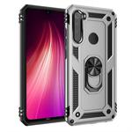 For Xiaomi Redmi Note 8 Armor Shockproof TPU + PC Protective Case with 360 Degree Rotation Holder(Silver)