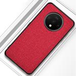 For OnePlus 7T Shockproof Cloth Texture PC+ TPU Protective Case(Red)