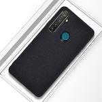 For OPPO Realme 5 Pro Shockproof Cloth Texture PC+ TPU Protective Case(Black)