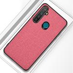 For OPPO Realme 5 Pro Shockproof Cloth Texture PC+ TPU Protective Case(Pink)