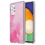 For Samsung Galaxy A72 Coloured Glaze Marble TPU + PC Protective Case(Pink)