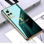 For vivo X60 GKK PC + Solid Color Plating Protective Case(Green)