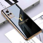 For vivo X60 GKK PC + Solid Color Plating Protective Case(Black)