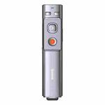 Baseus ACFYB-E0G RF2.4GHz Orange Dot PPT Red Laser Wireless Presenter Turning Pen, Charging Version, Laser Distance: 100m(Grey)