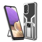 For Samsung Galaxy A32 5G Armor 2 in 1 PC + TPU Magnetic Shockproof Case with Foldable Holder(Silver)