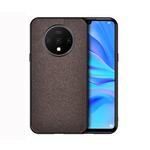 For OnePlus 7T Shockproof Cloth Texture PC+ TPU Protective Case(Brown)