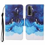 For Huawei P smart 2021 Colored Drawing Pattern Horizontal Flip Leather Case with Holder & Card Slots & Wallet & Lanyard(Watercolor Fish)