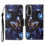For Huawei P smart 2021 Colored Drawing Pattern Horizontal Flip Leather Case with Holder & Card Slots & Wallet & Lanyard(Moon Butterfly)