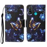 For Huawei P smart 2020 Colored Drawing Pattern Horizontal Flip Leather Case with Holder & Card Slots & Wallet & Lanyard(Moon Butterfly)