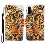 For Huawei P30 Colored Drawing Pattern Horizontal Flip Leather Case with Holder & Card Slots & Wallet & Lanyard(Yellow Leopard)