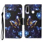 For Huawei P30 lite Colored Drawing Pattern Horizontal Flip Leather Case with Holder & Card Slots & Wallet & Lanyard(Moon Butterfly)