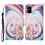 For Honor Play 9A Colored Drawing Pattern Horizontal Flip Leather Case with Holder & Card Slots & Wallet & Lanyard(Whirlpool Marble)