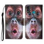 For Honor 9X Lite Colored Drawing Pattern Horizontal Flip Leather Case with Holder & Card Slots & Wallet & Lanyard(Orangutan)