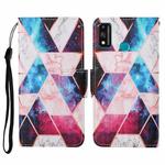 For Honor 9X Lite Colored Drawing Pattern Horizontal Flip Leather Case with Holder & Card Slots & Wallet & Lanyard(Starry Marble)