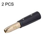 2 PCS LZ1164G Gilded 6.35mm Female to XRL Male Audio Adapter Microphone Stereo Speaker Connector