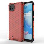For OPPO Realme C20 Shockproof Honeycomb PC + TPU Case(Red)