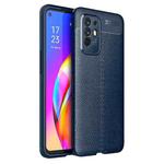 For OPPO F19 Pro+ 5G Litchi Texture TPU Shockproof Case(Blue)