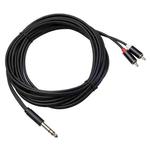 3685 6.35mm Male to Double RCA Male Stereo Audio Cable, Length:5m