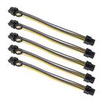 5 PCS 3682 6 Pin Female to 8 Pin Female Graphics Card Power Supply Adapter Cable, Length: 20cm