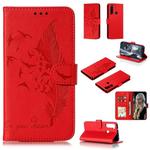 For Xiaomi Redmi Note 8 Feather Pattern Litchi Texture Horizontal Flip Leather Case with Holder & Wallet & Card Slots(Red)