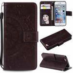 Totem Flower Embossed Horizontal Flip TPU + PU Leather Case with Holder & Card Slots & Wallet For iPhone 6 Plus(Brown)
