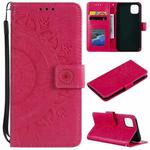 For iPhone 11 Pro Totem Flower Embossed Horizontal Flip TPU + PU Leather Case with Holder & Card Slots & Wallet (Red)