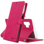 For Samsung Galaxy A32 5G/4G GOOSPERY BLUE MOON DIARY Crazy Horse Texture Horizontal Flip Leather Case With Bracket & Card Slot & Wallet(Rose Red)