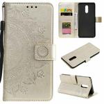 For LG Stylo 5 Totem Flower Embossed Horizontal Flip TPU + PU Leather Case with Holder & Card Slots & Wallet(Gold)