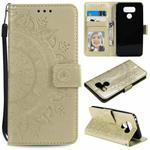 For LG G6 Totem Flower Embossed Horizontal Flip TPU + PU Leather Case with Holder & Card Slots & Wallet(Gold)