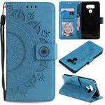For LG G6 Totem Flower Embossed Horizontal Flip TPU + PU Leather Case with Holder & Card Slots & Wallet(Blue)