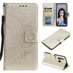 For Huawei P20 Lite (2019) Totem Flower Embossed Horizontal Flip TPU + PU Leather Case with Holder & Card Slots & Wallet(Gold)