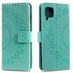 For Huawei P40 Lite Totem Flower Embossed Horizontal Flip TPU + PU Leather Case with Holder & Card Slots & Wallet(Green)