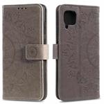 For Huawei P40 Lite Totem Flower Embossed Horizontal Flip TPU + PU Leather Case with Holder & Card Slots & Wallet(Grey)