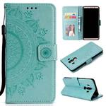 For Huawei Mate 10 Pro Totem Flower Embossed Horizontal Flip TPU + PU Leather Case with Holder & Card Slots & Wallet(Green)