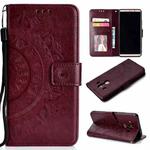 For Huawei Mate 10 Pro Totem Flower Embossed Horizontal Flip TPU + PU Leather Case with Holder & Card Slots & Wallet(Brown)