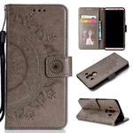 For Huawei Mate 10 Pro Totem Flower Embossed Horizontal Flip TPU + PU Leather Case with Holder & Card Slots & Wallet(Grey)