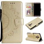 For Huawei Mate 10 Pro Totem Flower Embossed Horizontal Flip TPU + PU Leather Case with Holder & Card Slots & Wallet(Gold)
