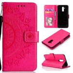 For Huawei Mate 20 Lite Totem Flower Embossed Horizontal Flip TPU + PU Leather Case with Holder & Card Slots & Wallet(Red)