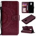 For Huawei Mate 20 Lite Totem Flower Embossed Horizontal Flip TPU + PU Leather Case with Holder & Card Slots & Wallet(Brown)