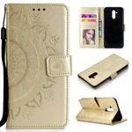 For Huawei Mate 20 Lite Totem Flower Embossed Horizontal Flip TPU + PU Leather Case with Holder & Card Slots & Wallet(Gold)