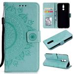For Huawei Mate 10 Lite Totem Flower Embossed Horizontal Flip TPU + PU Leather Case with Holder & Card Slots & Wallet(Green)